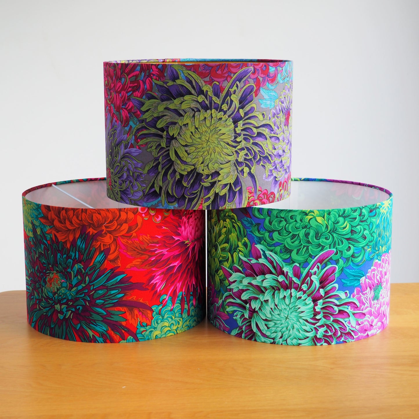 Japanese Chrysanthemum green lampshade