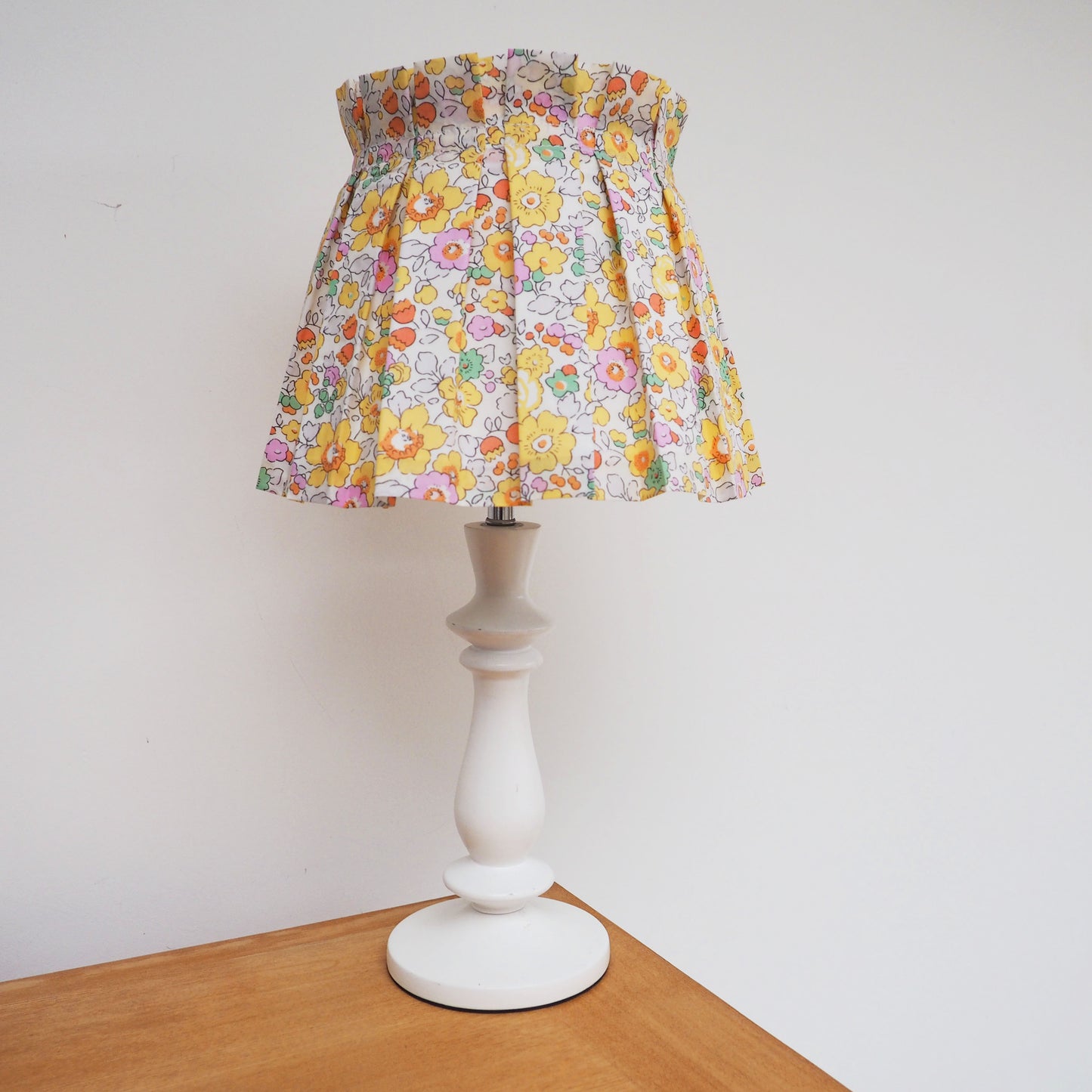 Box pleat Liberty yellow Betsy lampshade