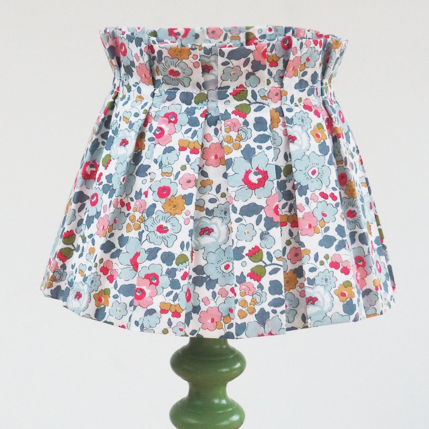 Box pleat Liberty Betsy grey lampshade
