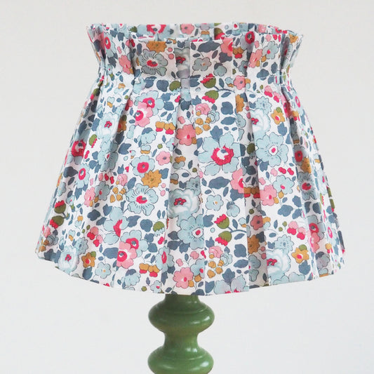 Box pleat Liberty Betsy grey lampshade