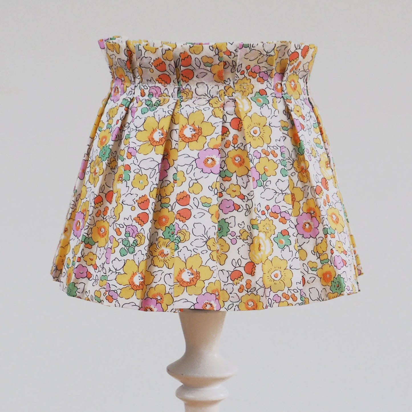 Box pleat Liberty yellow Betsy lampshade