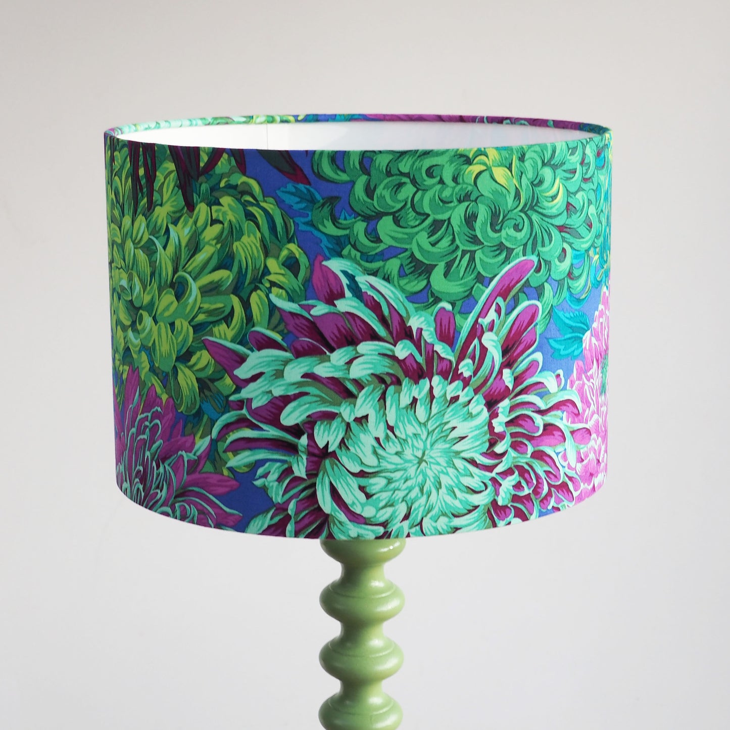 Japanese Chrysanthemum green lampshade