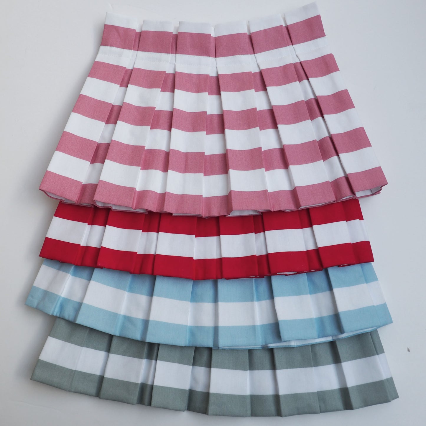 MEDIUM box rose pink and white stripe fabric lampshade