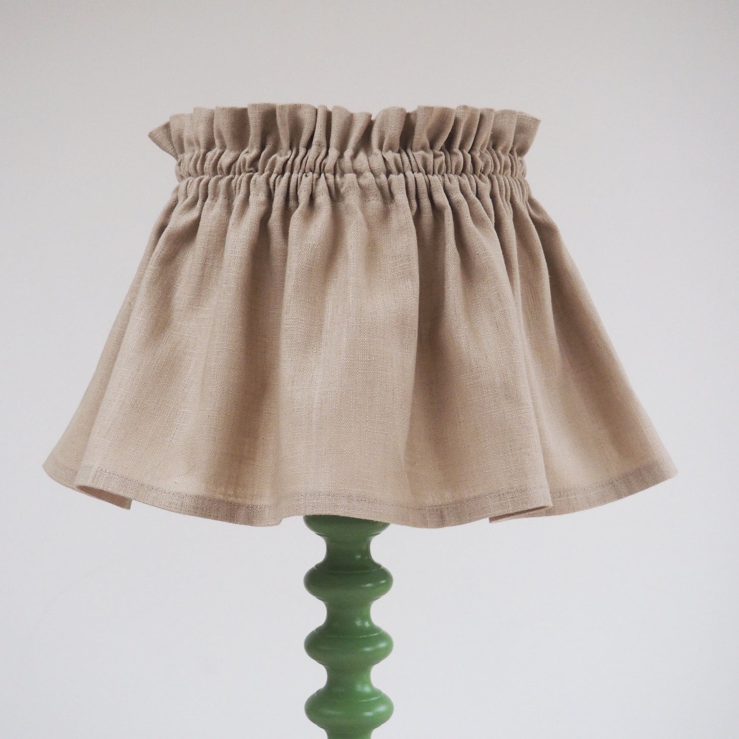 MEDIUM scrunchie 100% linen natural fabric loose lampshade cover