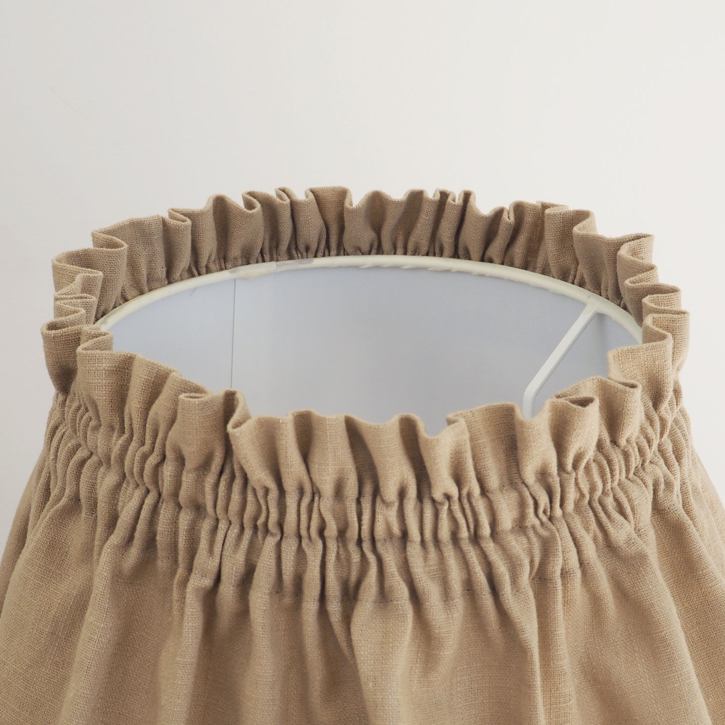 MEDIUM scrunchie 100% linen natural fabric loose lampshade cover