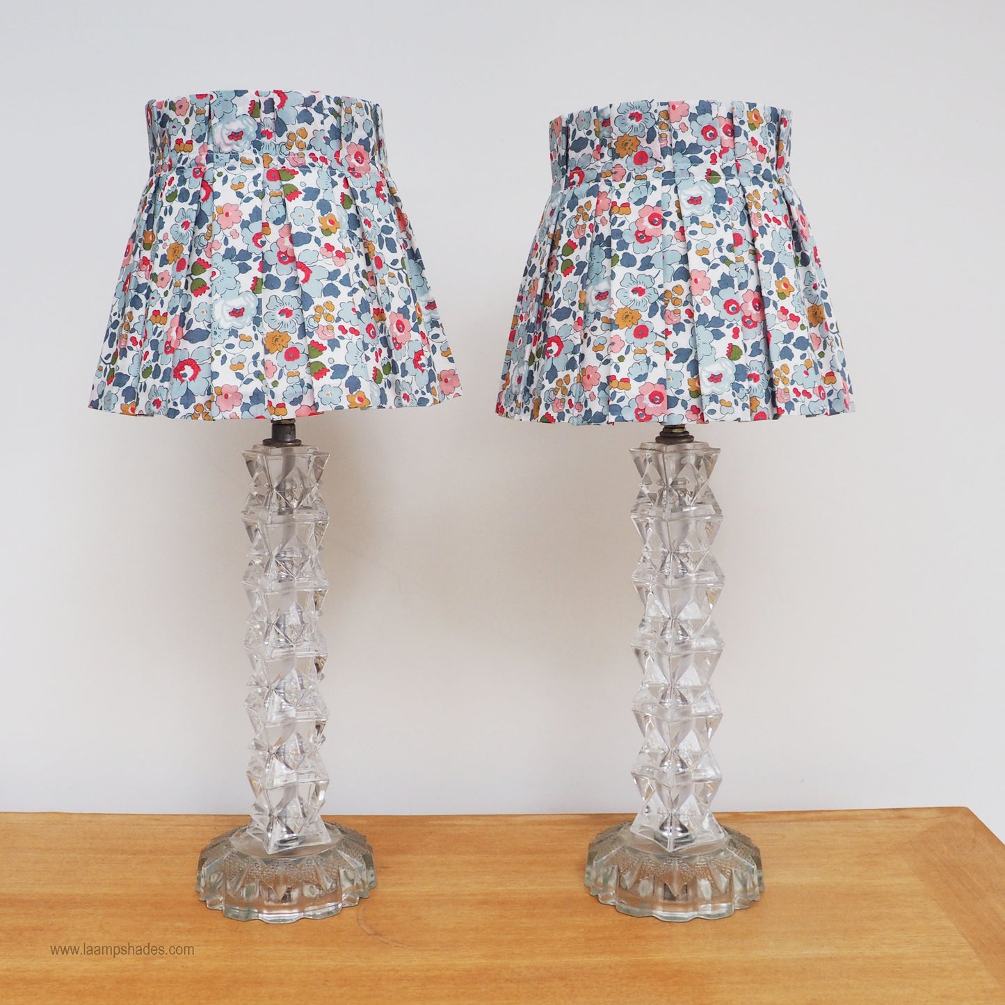 Box pleat Liberty Betsy grey lampshade