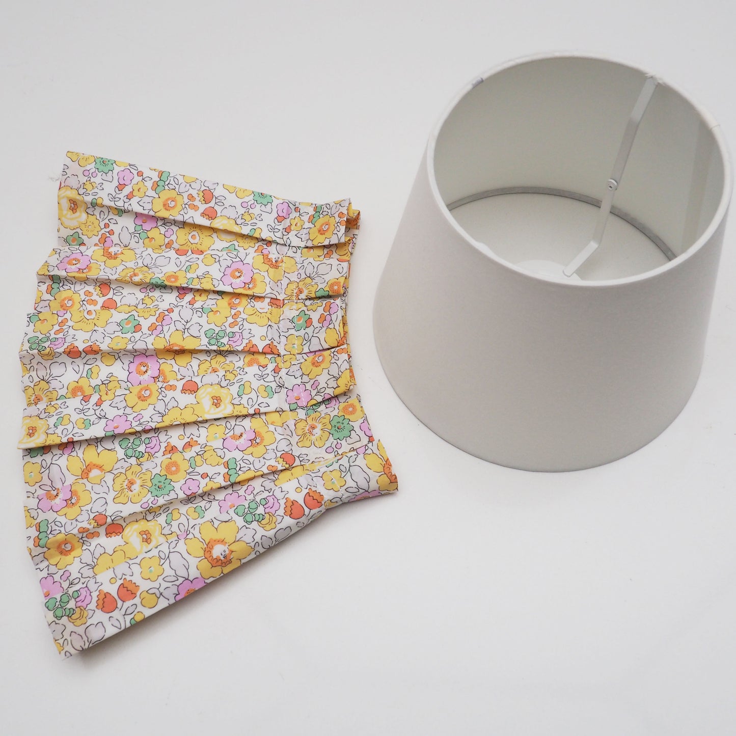 Box pleat Liberty yellow Betsy lampshade