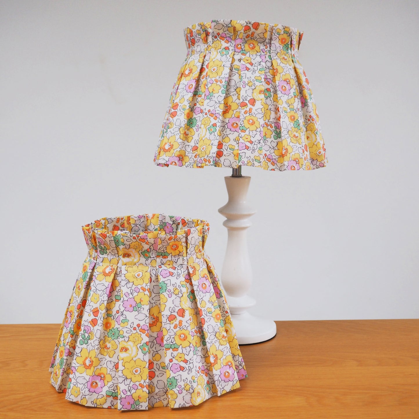 Box pleat Liberty yellow Betsy lampshade