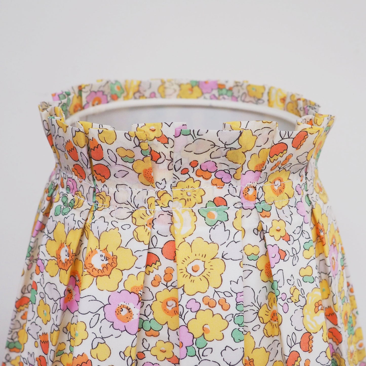 Box pleat Liberty yellow Betsy lampshade