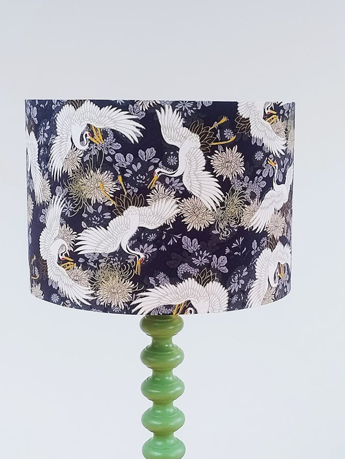 Oriental cranes lampshade - sample