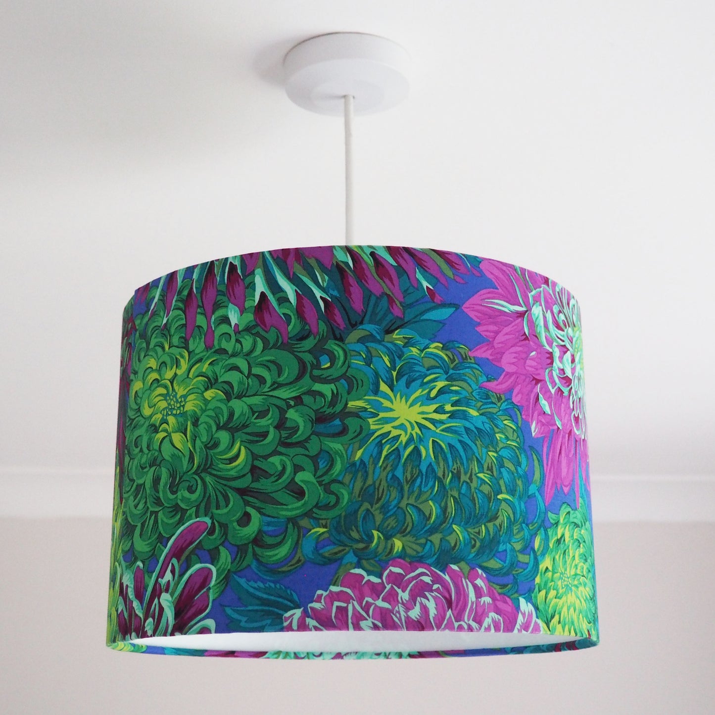 Japanese Chrysanthemum green lampshade