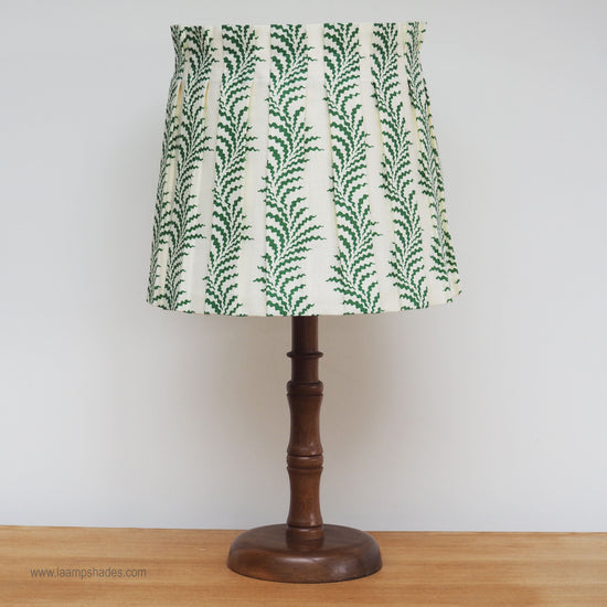 Soane scrolling fern box pleated lampshade